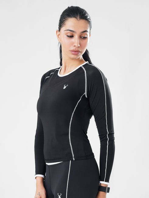 StrikeLine Fitted Tee in Black